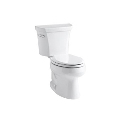 Kohler 3998-U-0 Wellworth Two-Piece Elongated 1.28 Gpf Toilet With Class Five Flush Technology Left-Hand Trip Lever And Insuliner Tank Liner 1