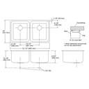 Kohler K3171 Undertone 31 x 18 Undermount Double Equal Kitchen Sink - ONE ONLY 2