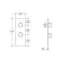 Aquabrass SR3195 Trim Set For 1/2 Thermostatic Valve 12001 Brushed Nickel 2