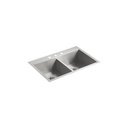 Kohler K3820 Vault 33 x 22 Double Kitchen Sink 3 Faucet Holes 1