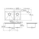 Kohler K3823 Vault 33 x 22 Double Kitchen Sink Single Faucet Hole 2