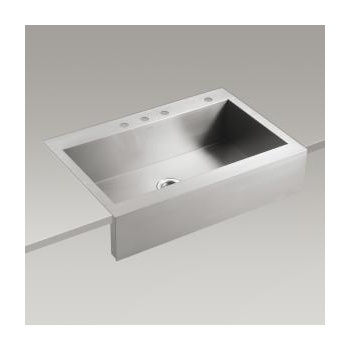 Kohler K3942 Vault 35 x 24 Top Mount Single Kitchen Sink Tall Apron 1