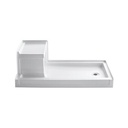 Kohler 1976-0 Tresham 60 X 32 Receptor With Integral Seat And Right-Hand Drain 1
