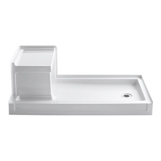 Kohler 1976-0 Tresham 60 X 32 Receptor With Integral Seat And Right-Hand Drain 3