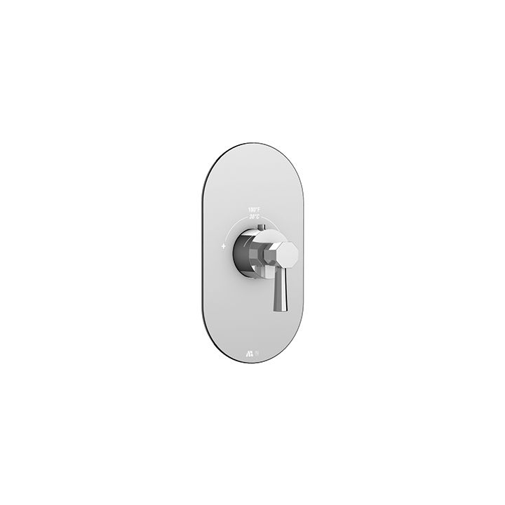 Aquabrass R3053 Otto Round Trim Set For Thermostatic Valves 12000 And 3000 Brushed Nickel 1