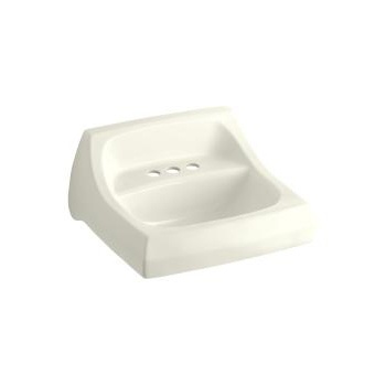 Kohler 2005-96 Kingston 21-1/4 X 18-1/8 Wall-Mount/Concealed Arm Carrier Bathroom Sink With 4 Centerset Faucet Holes 1