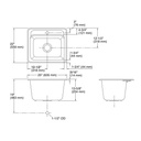 Kohler 19017-1-0 Glen Falls Top-/Under-Mount Utility Sink With Single Faucet Hole 2