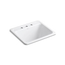 Kohler 19017-3-0 Glen Falls Top-/Under-Mount Utility Sink With 3 Faucet Holes 1