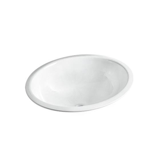 Kohler 14218-FP1-0 Sartorial Paisley In White On Caxton Under-Mount Bathroom Sink 1