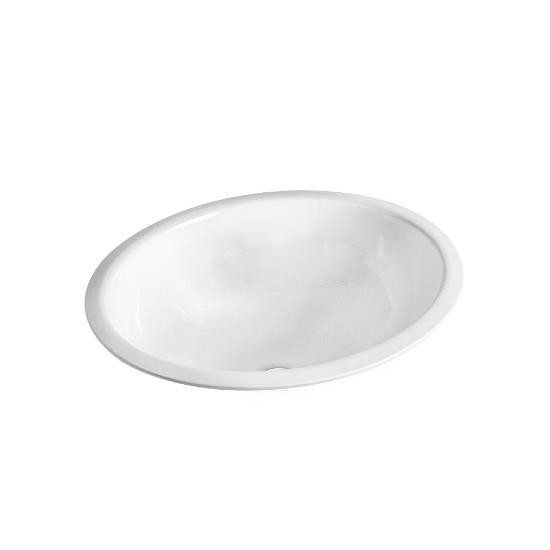 Kohler 14218-HD1-0 Sartorial Herringbone In White On Caxton Under-Mount Bathroom Sink 1