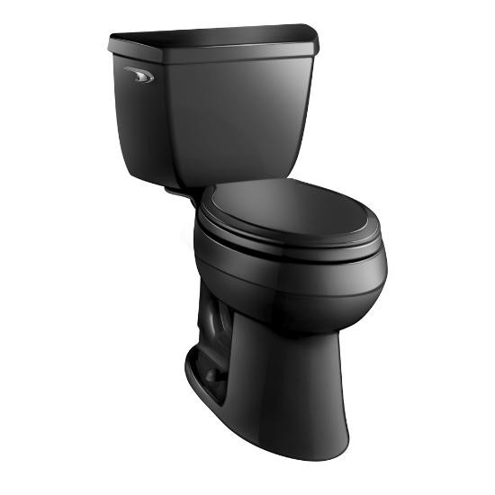 Kohler 3658-7 Highline Classic Comfort Height Two-Piece Elongated 1.28 Gpf Toilet With Class Five Flush Technology And Left-Hand Trip Lever 1