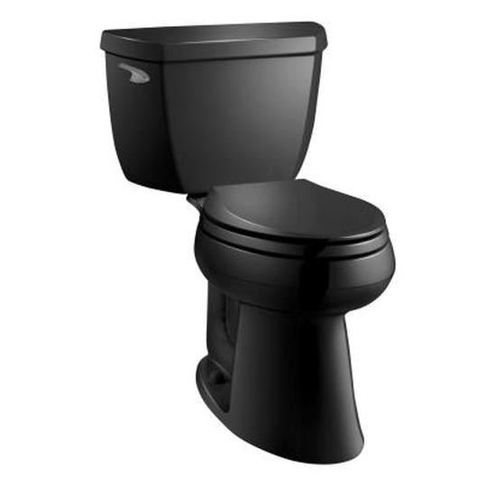 Kohler 3713-7 Highline Classic Comfort Height Two-Piece Elongated 1.28 Gpf Toilet With Class Five Flush Technology And Left-Hand Trip Lever 1