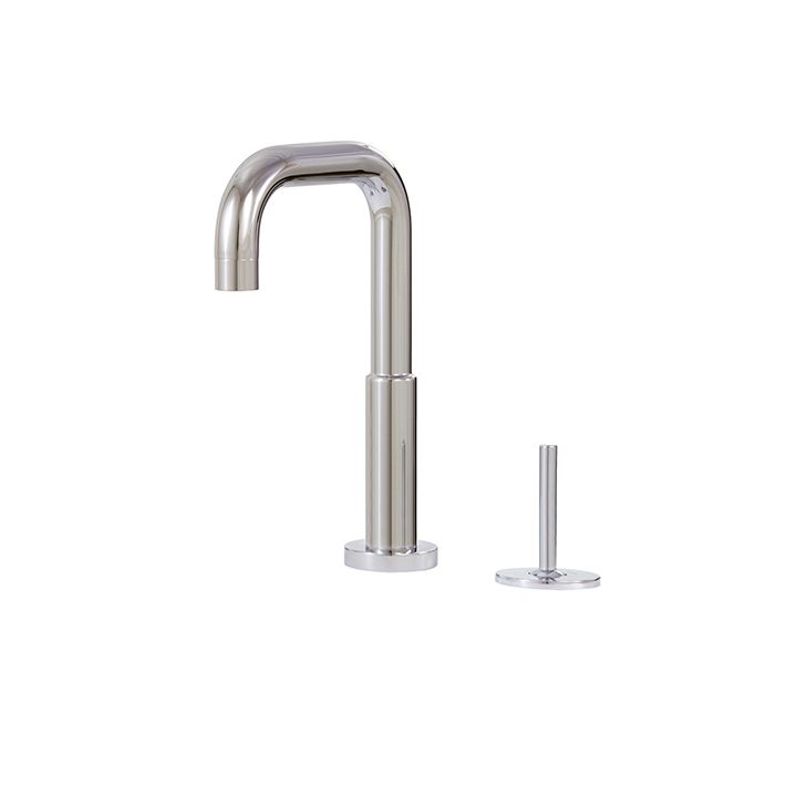 Aquabrass 68012 Blade 2 Piece Lavatory Faucet With Side Joystick Brushed Nickel 1