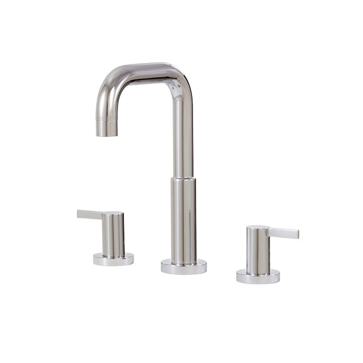Aquabrass 68016 Blade Widespread Lavatory Faucet Brushed Nickel 1