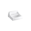 Kohler 2005-0 Kingston 21-1/4 X 18-1/8 Wall-Mount/Concealed Arm Carrier Bathroom Sink With 4 Centerset Faucet Holes 1