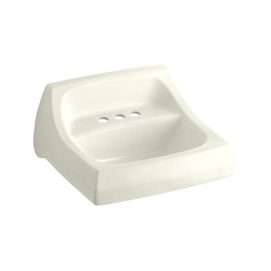 Kohler 2005-96 Kingston 21-1/4 X 18-1/8 Wall-Mount/Concealed Arm Carrier Bathroom Sink With 4 Centerset Faucet Holes 3