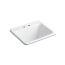 Kohler 19017-2-0 Glen Falls Top-/Under-Mount Utility Sink With 2 Faucet Holes 1