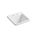 Kohler 19022-2-0 Park Falls Top-/Under-Mount Utility Sink With 2 Faucet Holes 1