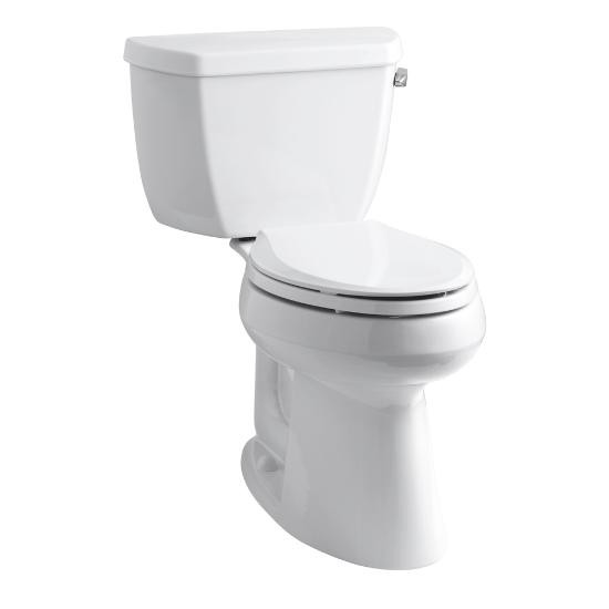Kohler 3713-RA-0 Highline Classic Comfort Height Two-Piece Elongated 1.28 Gpf Toilet With Class Five Flush Technology And Right-Hand Trip Lever 1