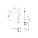 Aquabrass 39520 Cut Tall Single Hole Lavatory Faucet With Aquacristal Handle Polished Chrome 2