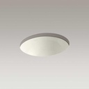 Kohler 2205-0 Caxton Oval 17 X 14 Under-Mount Bathroom Sink With Center Drain And Clamp Assembly 1