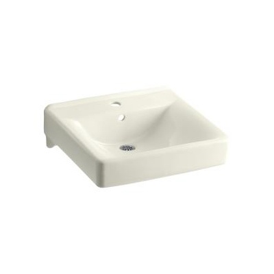Kohler 2084-96 Soho 20 X 18 Wall-Mount/Concealed Arm Carrier Bathroom Sink With Single Faucet Hole 1