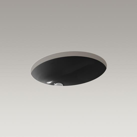 Kohler 2210-7 Caxton Oval 17 X 14 Under-Mount Bathroom Sink With Overflow And Clamp Assembly 1