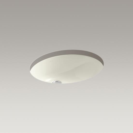 Kohler 2210-G-96 Caxton Oval 17 X 14 Under-Mount Bathroom Sink With Glazed Underside And Clamp Assembly 1