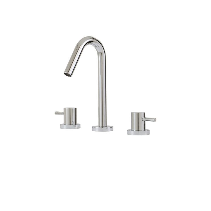 Aquabrass X7510 Xround Widespread Lavatory Faucet Polished Chrome 1