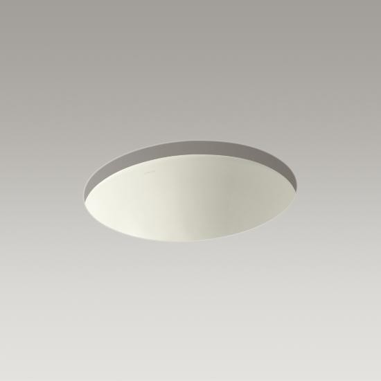 Kohler 2205-96 Caxton Oval 17 X 14 Under-Mount Bathroom Sink With Center Drain And Clamp Assembly 1
