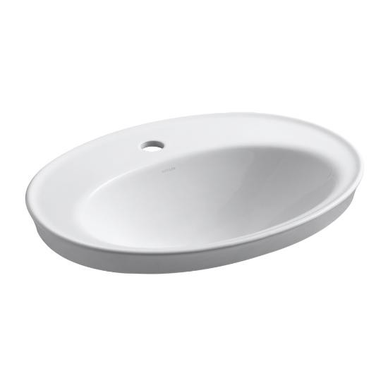 Kohler 2075-1-0 Serif Self-Rimming Lavatory With Single-Hole Faucet Drilling 1