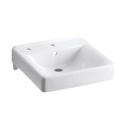 Kohler 2084-L-0 Soho 20 X 18 Wall-Mount/Concealed Arm Carrier Bathroom Sink Left-Hand Soap Dispenser Hole 1