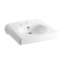 Kohler 1997-1L-0 Brenham Wall-Mount Lavatory With Single-Hole Faucet Drilling And Soap Dispenser Hole On The Left 1