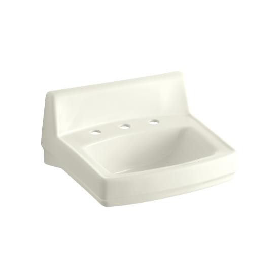 Kohler 2030-96 Greenwich 20-3/4 X 18-1/4 Wall-Mount/Concealed Arm Carrier Bathroom Sink With Widespread Faucet Holes 1