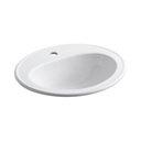 Kohler 2196-1-0 Pennington Self-Rimming Lavatory With Single-Hole Faucet Drilling 1