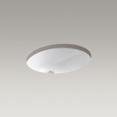 Kohler 2210-N-0 Caxton Oval 17 X 14 Under-Mount Bathroom Sink With Sealed Overflow And Clamp Assembly 1