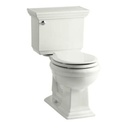 Kohler 3933-NY Memoirs Stately Comfort Height Two-Piece Round-Front 1.28 Gpf Toilet With Aquapiston Flush Technology And Left-Hand Trip Lever 1