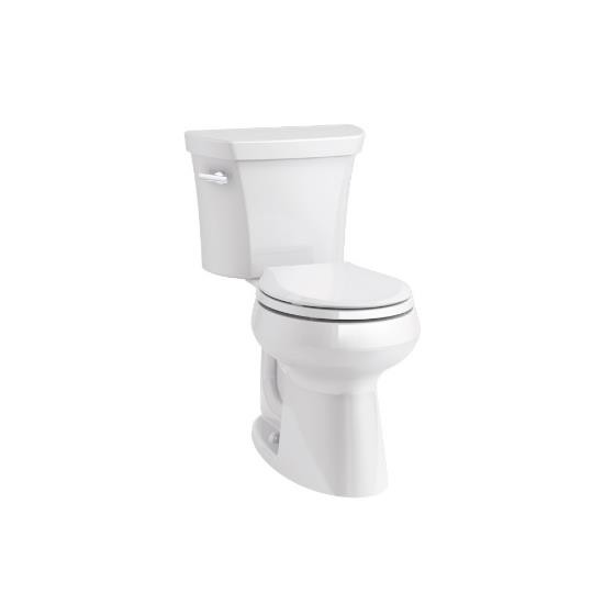 Kohler 5481-0 Highline Comfort Height Two-Piece Round-Front 1.28 Gpf Toilet With Class Five Flush Technology And Left-Hand Trip Lever 1