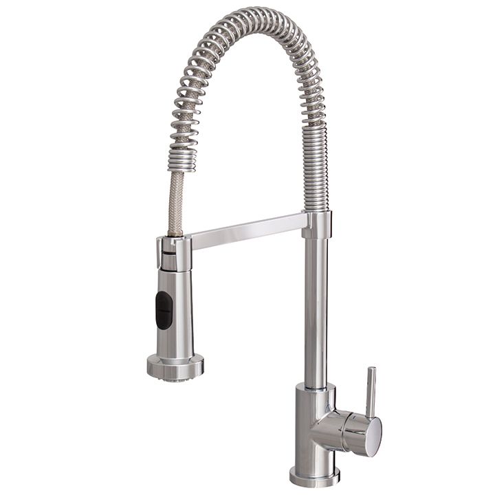 Aquabrass 30045 Wizard Pull Out Dual Stream Mode Kitchen Faucet Polished Chrome 1