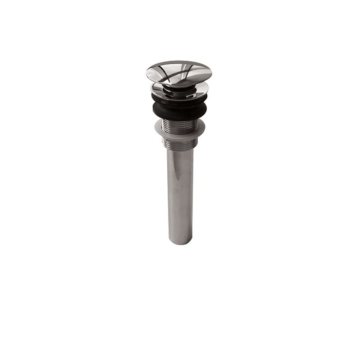Aquabrass 627 Drains & P Traps 1 1/4 Round Press Pop Up Drain Brushed Nickel 1