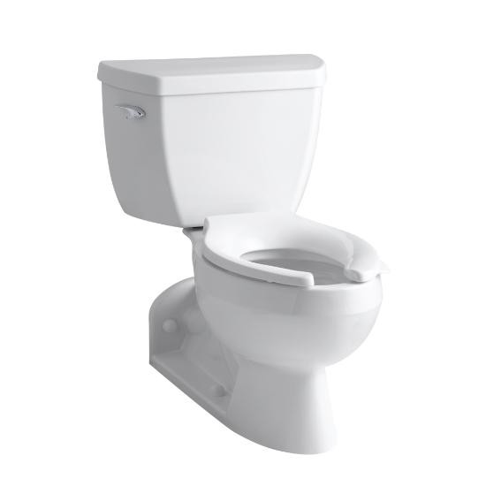 Kohler 3554-T-0 Barrington 1.6 Gpf Pressure Lite Toilet With Left-Hand Trip Lever And Toilet Tank Locks 1