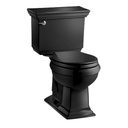Kohler 3933-7 Memoirs Stately Comfort Height Two-Piece Round-Front 1.28 Gpf Toilet With Aquapiston Flush Technology And Left-Hand Trip Lever 1