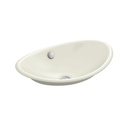 Kohler 5403-B-96 Iron Plains Wading Pool Oval Bathroom Sink With Biscuit Painted Underside 1