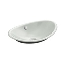 Kohler 5403-P5-FF Iron Plains Wading Pool Oval Bathroom Sink With Iron Black Painted Underside 1