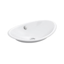 Kohler 5403-W-0 Iron Plains Wading Pool Oval Bathroom Sink With White Painted Underside 1