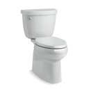 Kohler 5310-95 Cimarron Comfort Height Two-Piece Elongated 1.28 Toilet With Skirted Trapway And Left-Hand Trip Lever 1