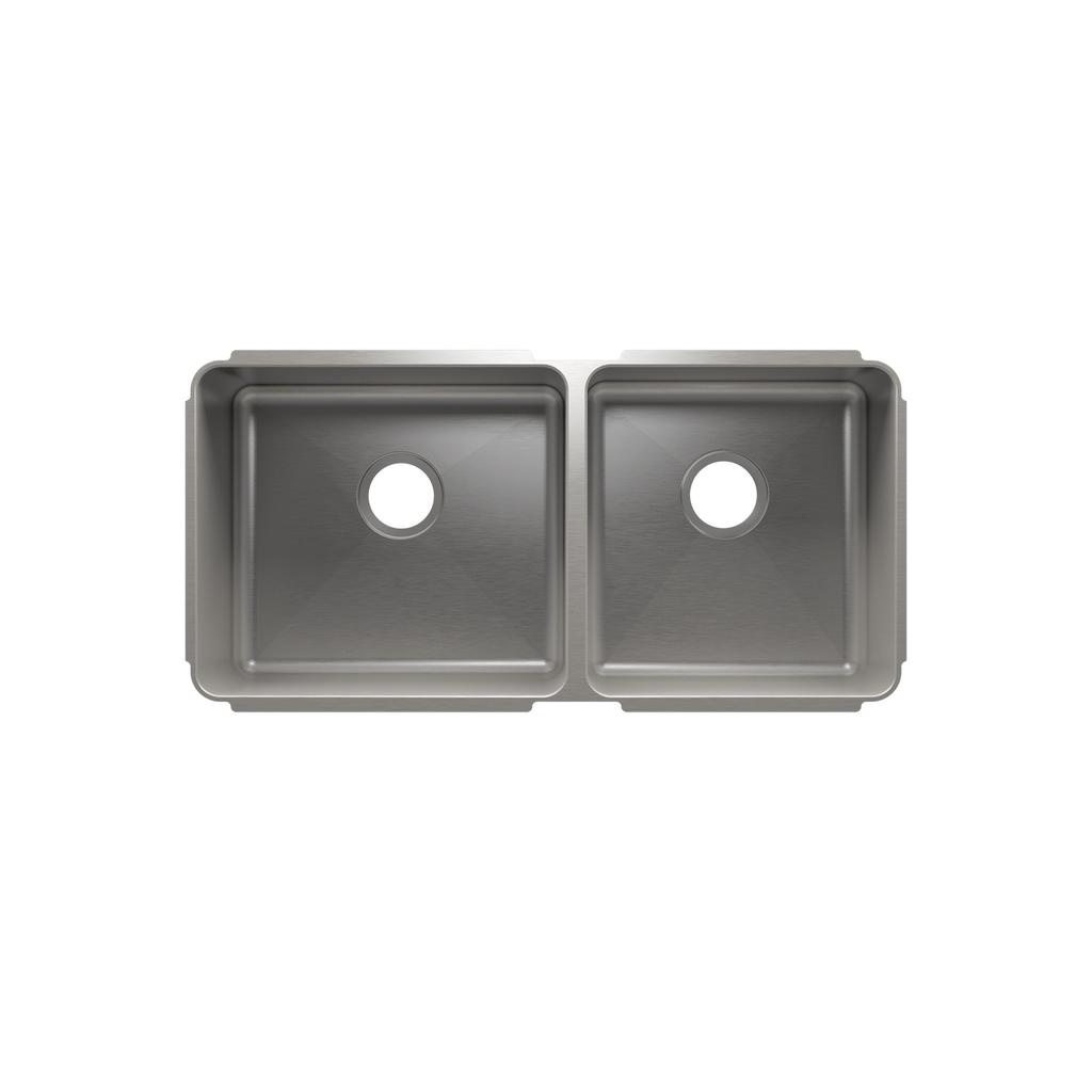Julien 003253 Classic Sink Undermount Double L18X16X10 R15X16X8 1