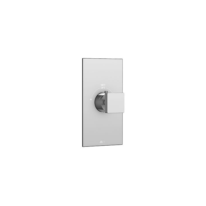 Aquabrass S3095 Square Trim Set For 12000 1/2 And 3000 3/4 Thermostatic Valves Brushed Nickel 1