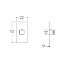 Aquabrass S3095 Square Trim Set For 12000 1/2 And 3000 3/4 Thermostatic Valves Brushed Nickel 2