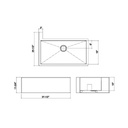 Julien 005304 Socialcorner Sink Undermount Flat Aprons Left Corner Single 35X18X10 2